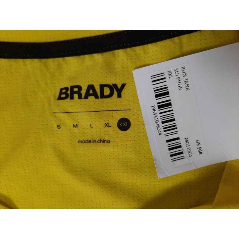 Brady Men 2XL Lightweight Stretch Performance Run Tank Tops Round Neck Polyester gallery