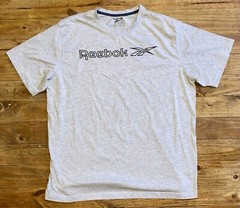 Reebok Mens Classic Vector Graphic T-Shirt Grey Size XL Short Sleeve Casual