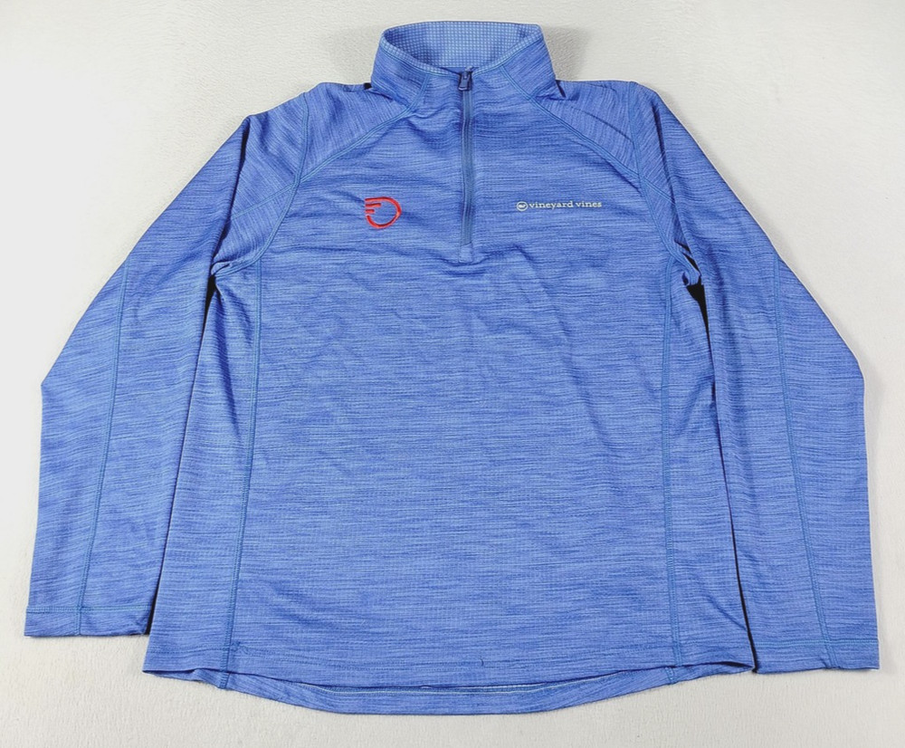 Vineyard Vines Sankaty Pullover Mens Medium Blue Frontier Communications Preppy