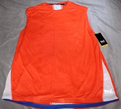 Everlast Sleeveless Men’s Orange Muscle Sports Tank Top Wicking M Crew Neck NEW