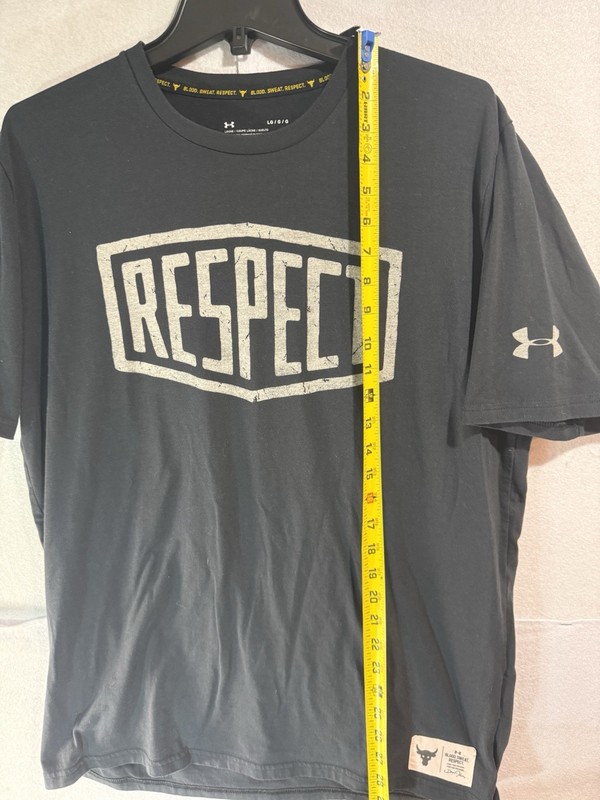 Men's Under Armour Project Rock "Respect" Graphic T-Shirt Gray Large gallery