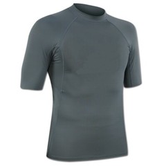 Rash guard Rash Vest Grey MMA Martial Arts BJJ Running Short Sleeves