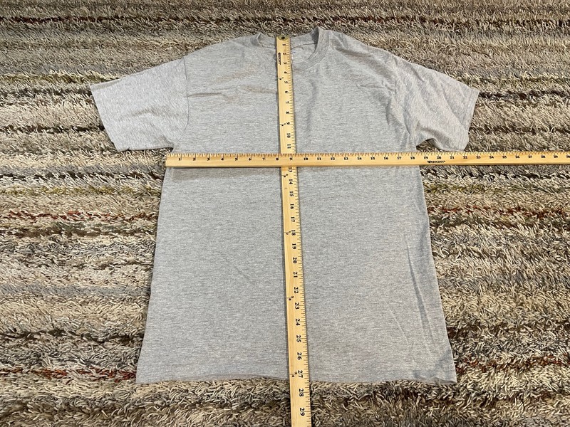 Champion Authentic Men's M Medium Classic Gray Blank T-Shirt Short Sleeve Crew gallery