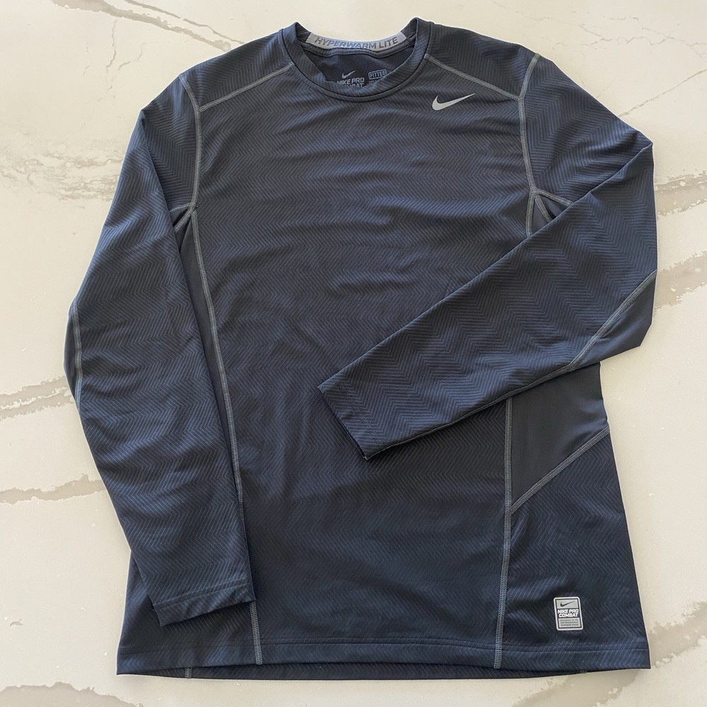 Nike Hyperwarm Pro Combat Compression Shirt Men’s XL Long Sleeve Black