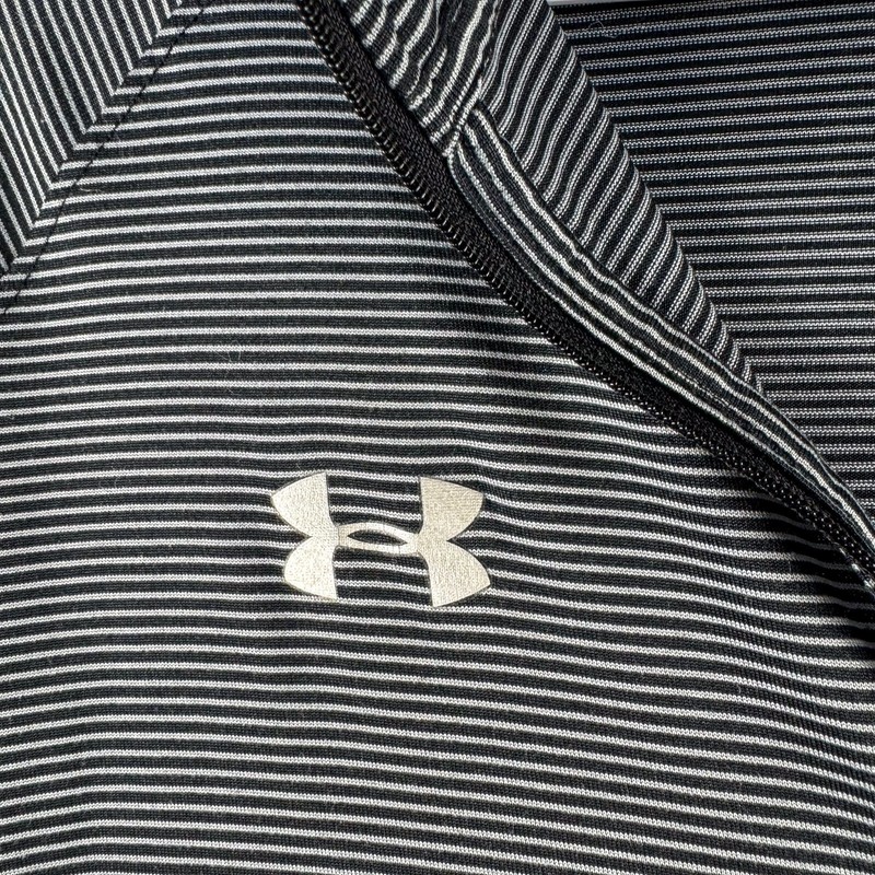 Under Armour Watauga Pullover Mens Large Gray Stripe Heatgear Outdoor Athletic gallery