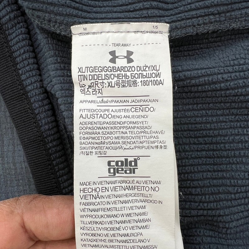Under Armour ColdGear Reactor Pullover Fitted 1/4 Zip Gray XL Athletic Outdoors gallery