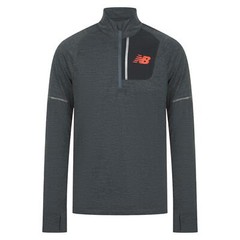 NEW BALANCE MEN’S PERFORMANCE MARATHON HALF ZIP TOP GREY GYM FITNESS WALKING NEW