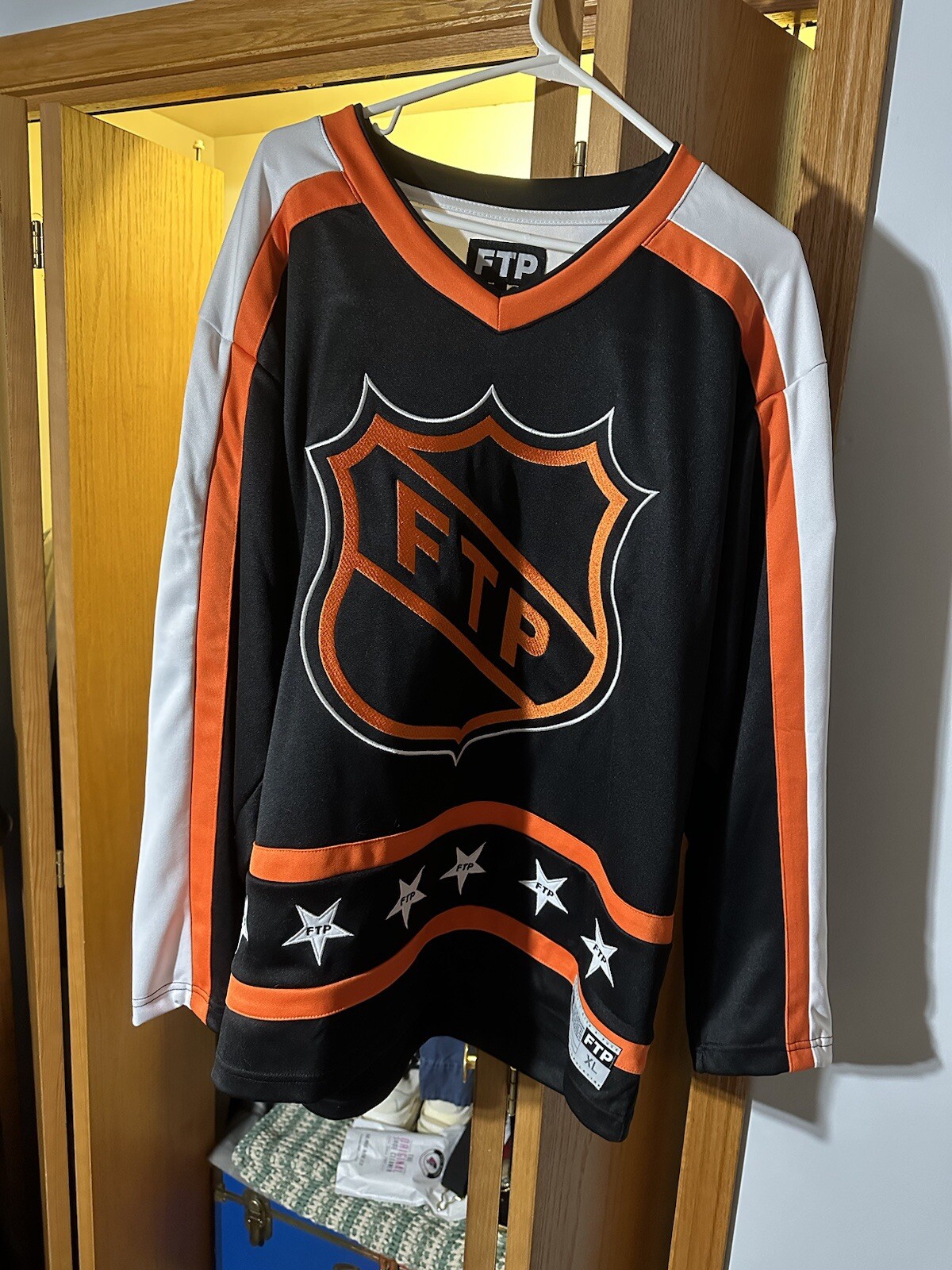 FTP Made In Hell Hockey Jersey Black Orange Large FuckThePopulation NHL gallery