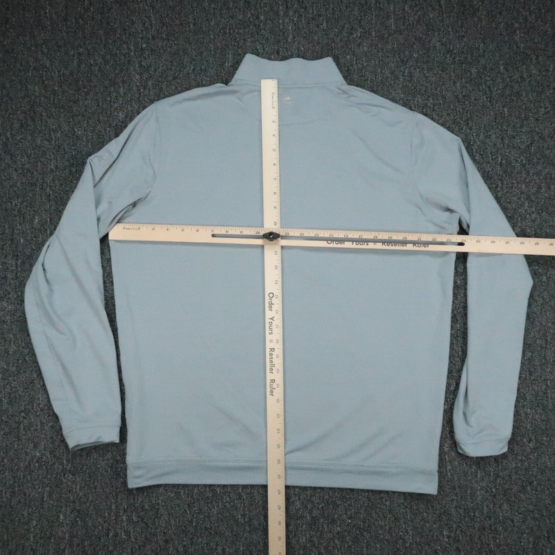 Peter Millar Pullover Mens Large Gray Ross Performance Baseball Collar 1/4 Zip gallery
