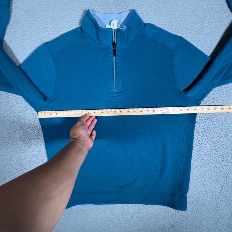 Tommy Bahama Sweater Mens Large Blue Reversible 1/4 Zip Casual Preppy Logo gallery