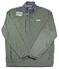 Puma Mens L Pullover 1/4 Zip Soft Sherpa Golf Long Sleeve Mock Collar Green $120