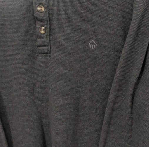 Wolverine Waffle Knit Thermal Henley Shirt Men's XXL Gray Long Sleeve Workwear gallery