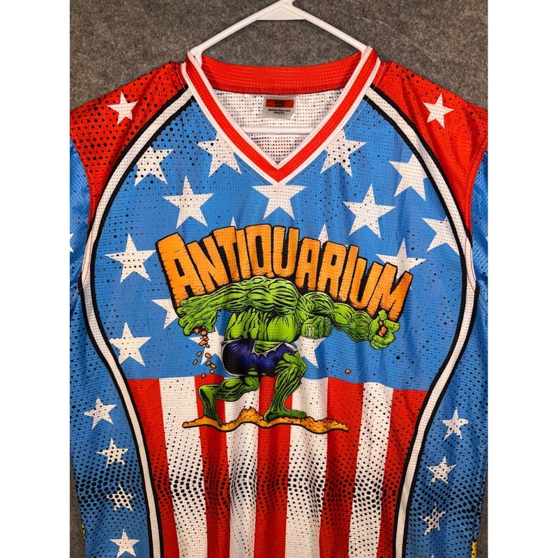 Antiquarium Hulk Slaughter 12 Jersey Mens AXL Patriotic Stars Stripes Mesh Shirt gallery