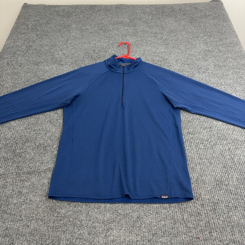 Patagonia Capilene Baselayer Mens M Blue Polartec Midweight Quarter Zip Gorpcore gallery