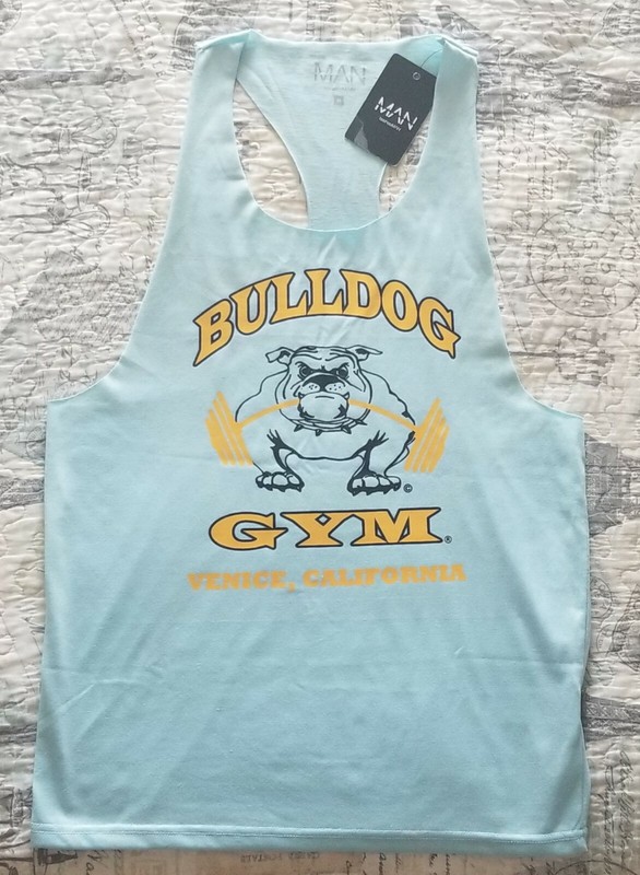 Bulldog Gym Sleeveless Racer Back Tank Top Bodybuilding Venice California Shirt gallery