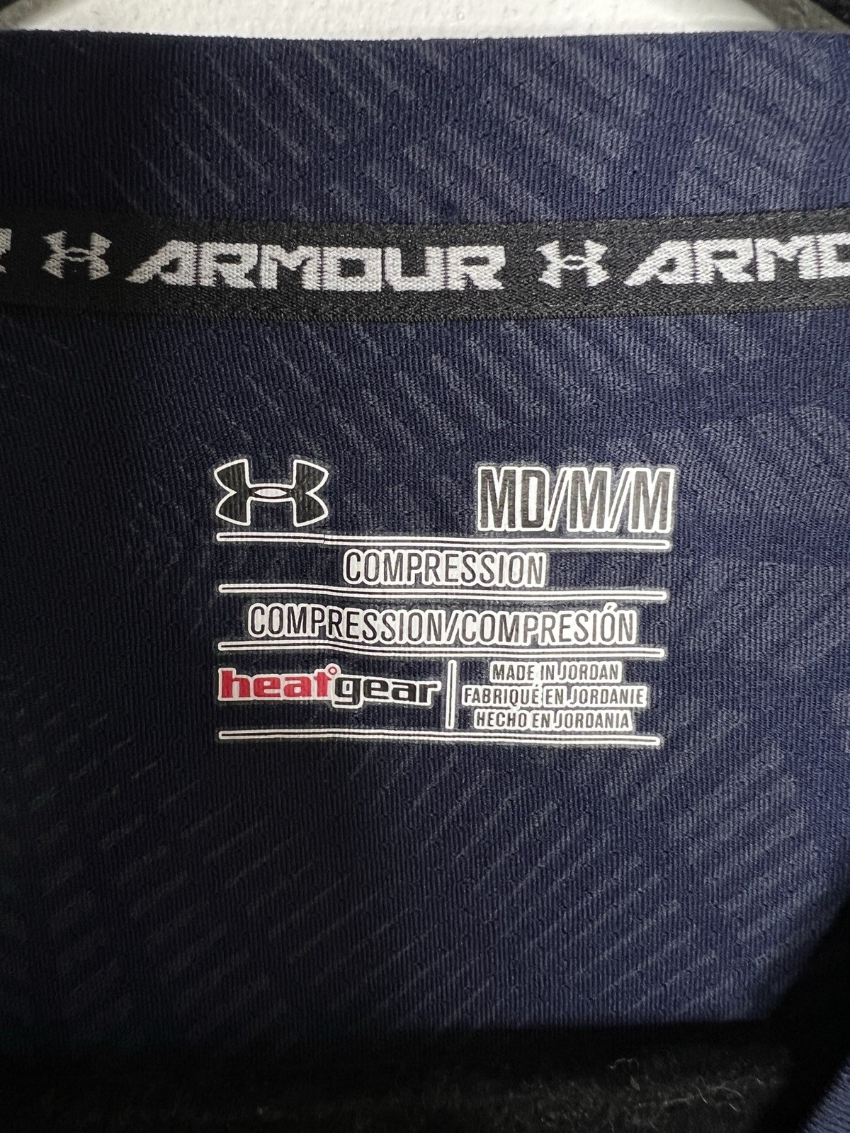 Under Armour HeatGear Long Sleeve Compression Shirt Mens Medium Blue Gray gallery