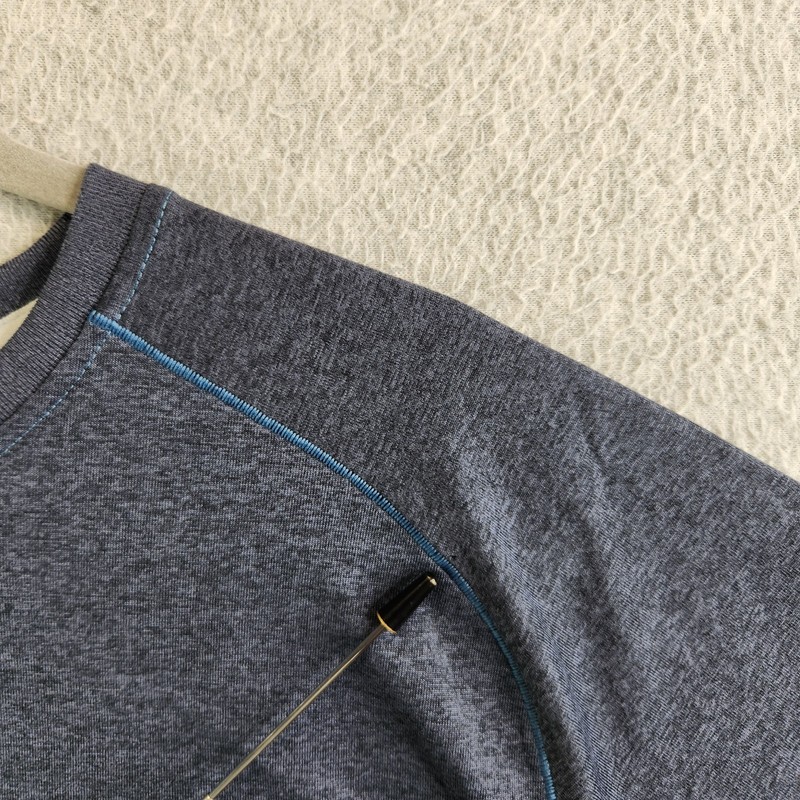 LL Bean Shirt Mens L Tall Blue Slightly Fitted Performance Set Workout Camping gallery