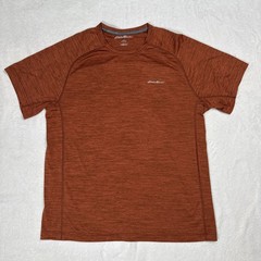 Eddie Bauer Men’s FreeDry Lightweight Orange T-shirt size Large