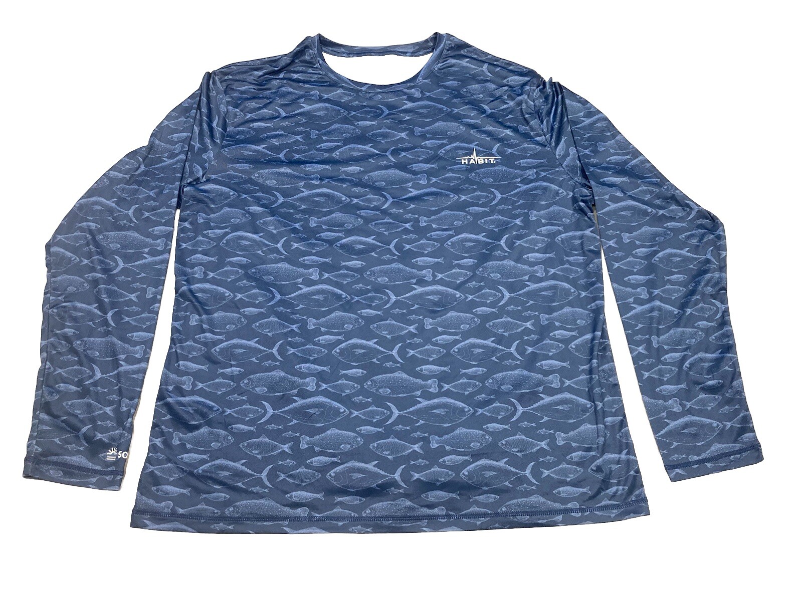 Habit Men’s Large Blue Fish Long Sleeve Solar Factor Shirt New Without tags gallery