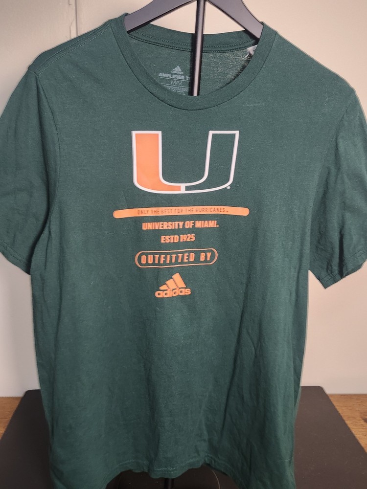 Miami Hurricanes Medium Adidas Amplifier Tee (10245)
