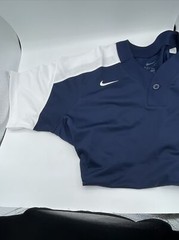 Nike Shirt Vapor 1-Button Golf Baseball Jersey Large BLUE T-Shirt Polo