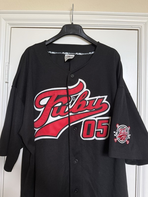 Vintage Fubu League #5 Men's Baseball Collection Sports Jersey Size 3XL gallery