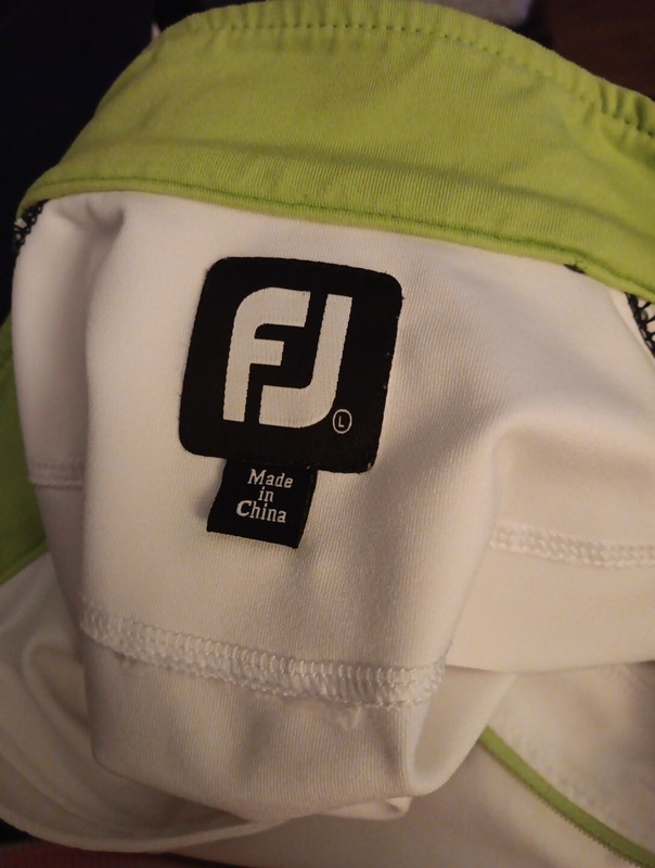 Foot Joy Mens Pullover Size Large White Navy Blue Long Sleeves Green Outline gallery