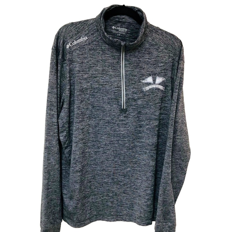 Columbia Golf Performance Zip Pullover Mens L Gray Bay Harbor Yacht BHYC gallery
