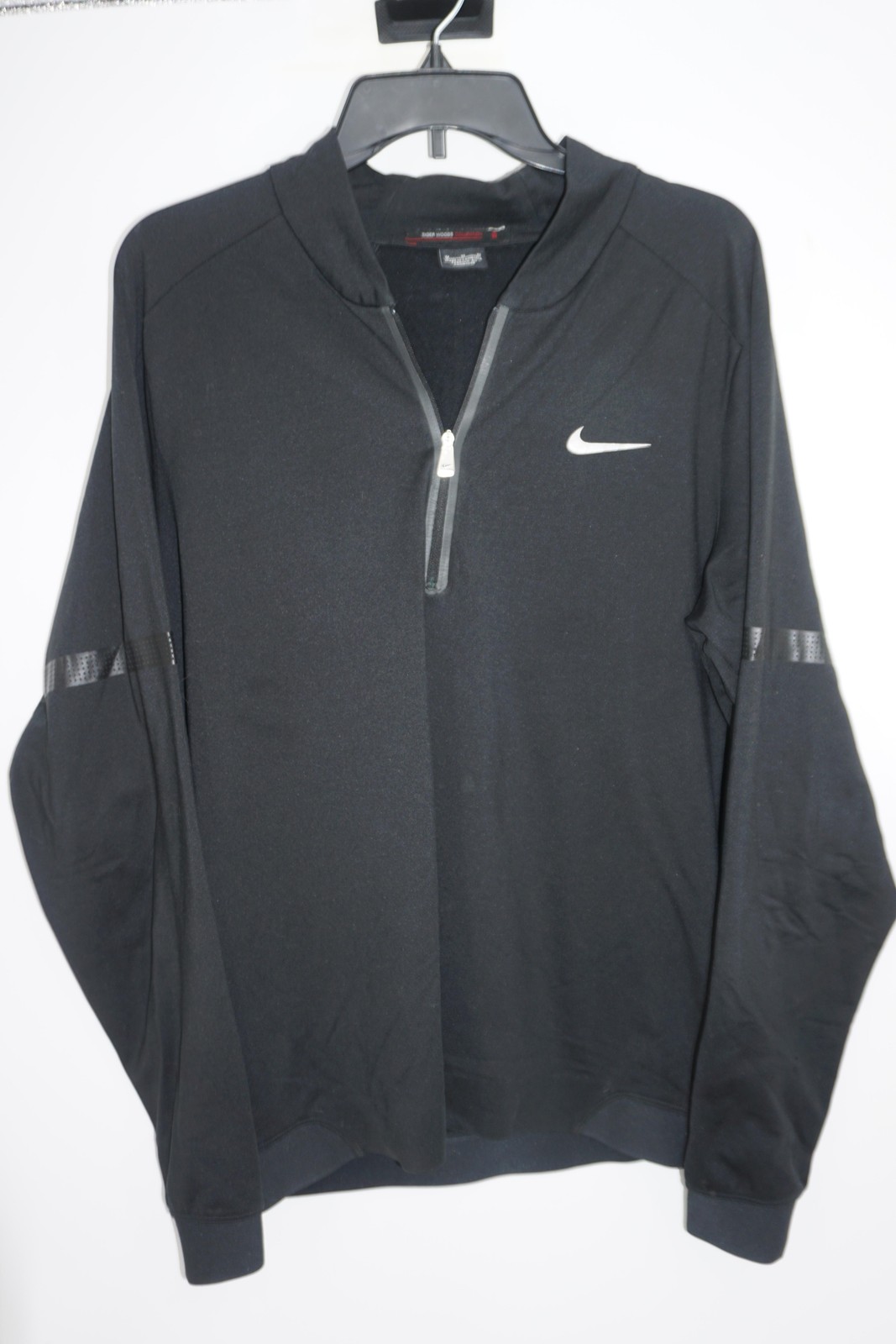 Nike Tiger Woods Collection Pullover Mens Medium Black Half Zip Golf Shirt gallery