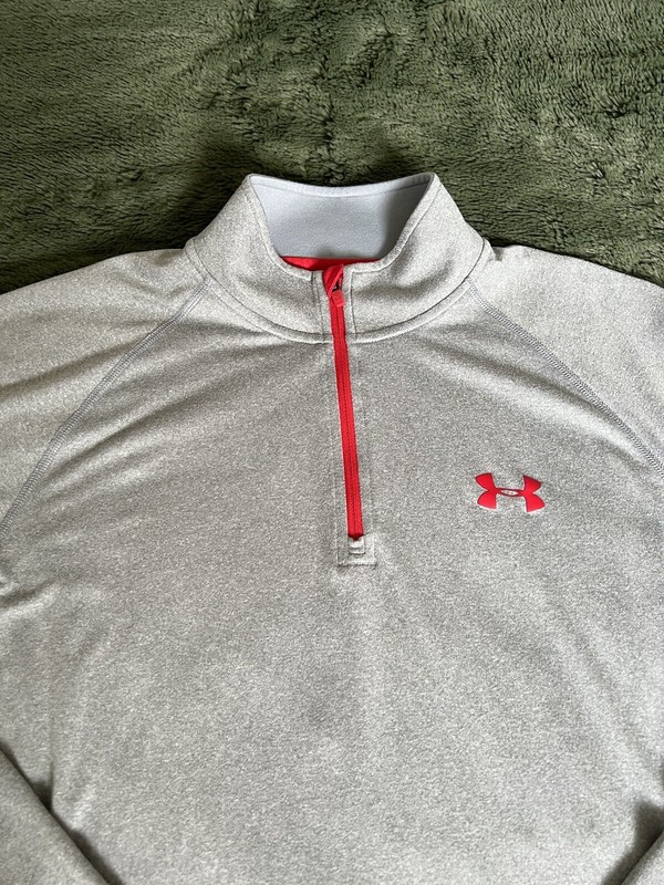 Under Armour Quarter Zip Pullover - Gray And Red Men’s Small gallery