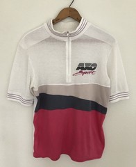 AXO Sport CYCLING Bicycle Jersey Sz Medium 1/4 Zip Vintage Mesh Pink USA E2