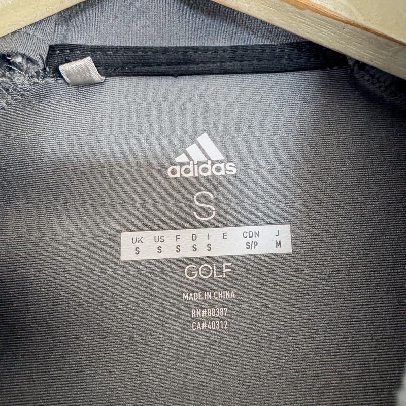 Adidas Golf Pullover Mens Small Gray 1/4 Zip Long Sleeve Athletic Stretch CF9365 gallery