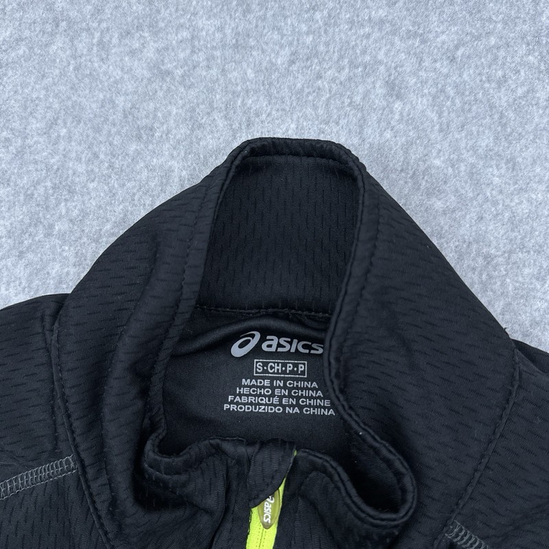 ASICS Running Performance 1/4 Zip Pullover Men's Small Black Stretch Lightweight gallery