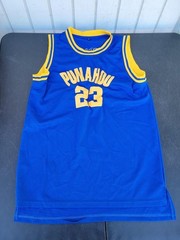 Punahou Obama 23 Tank Mens Medium Blue Basketball Jersey Mesh Sleeveless College