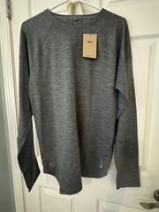 Nike Yoga Dri-Fit Yoga Move to Zero Training Top Thumbholes Grey Men’s Size S