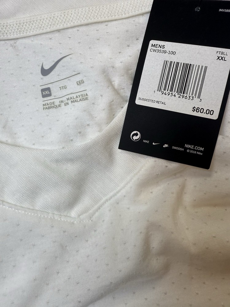 Nike Men’s Sideline UV Long Sleeve Training Top White Dri-Fit CW3539-100 XXL NWT