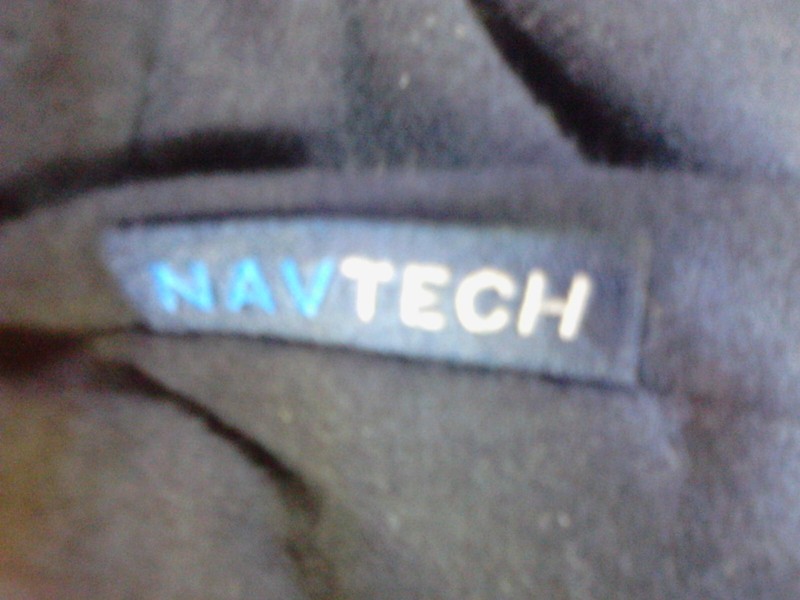 Nautica Navtech long sleeve shirt dark blue/red/white stripes XL gallery