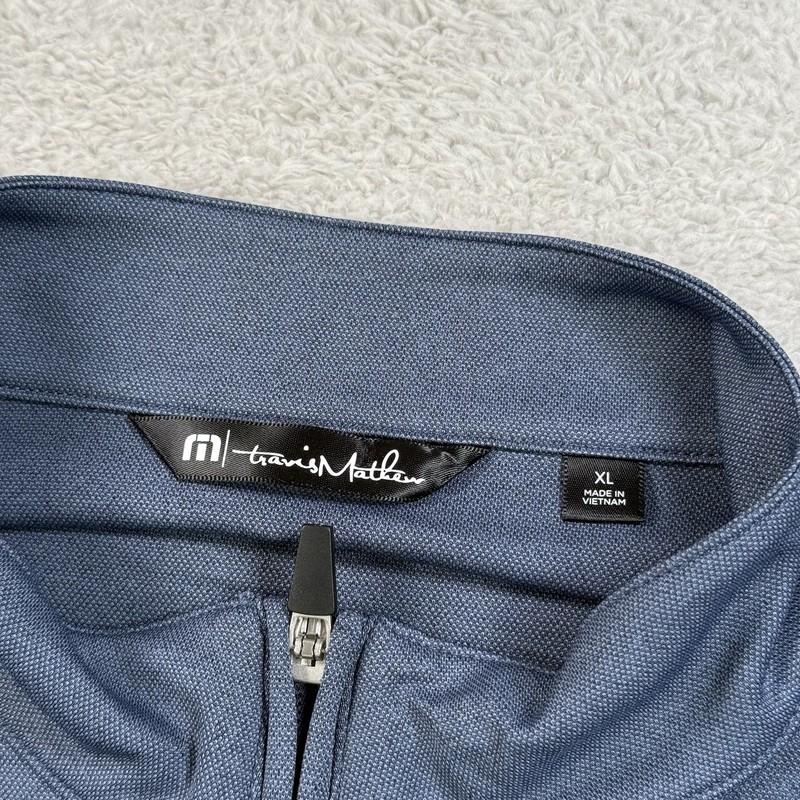 Travis Mathew Pullover Mens XL Grey 1/4 Zip Performance Golf Active Athletic gallery