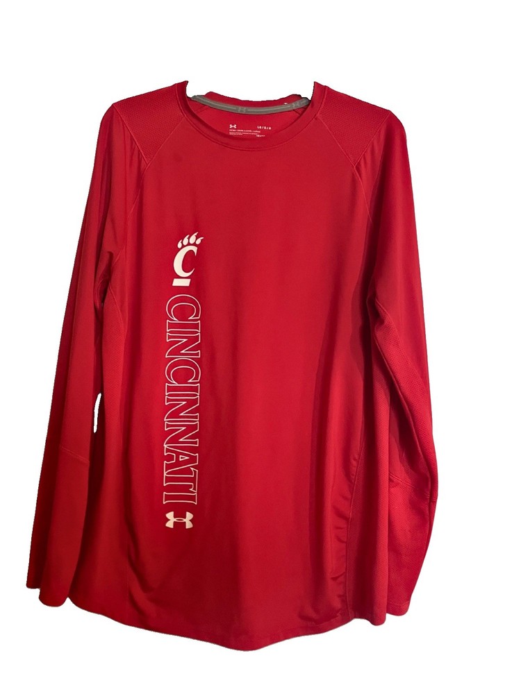 Under Armour HeatGear Men's L Fitted Long Sleeve Crew T-Shirt Cincinnati Logo