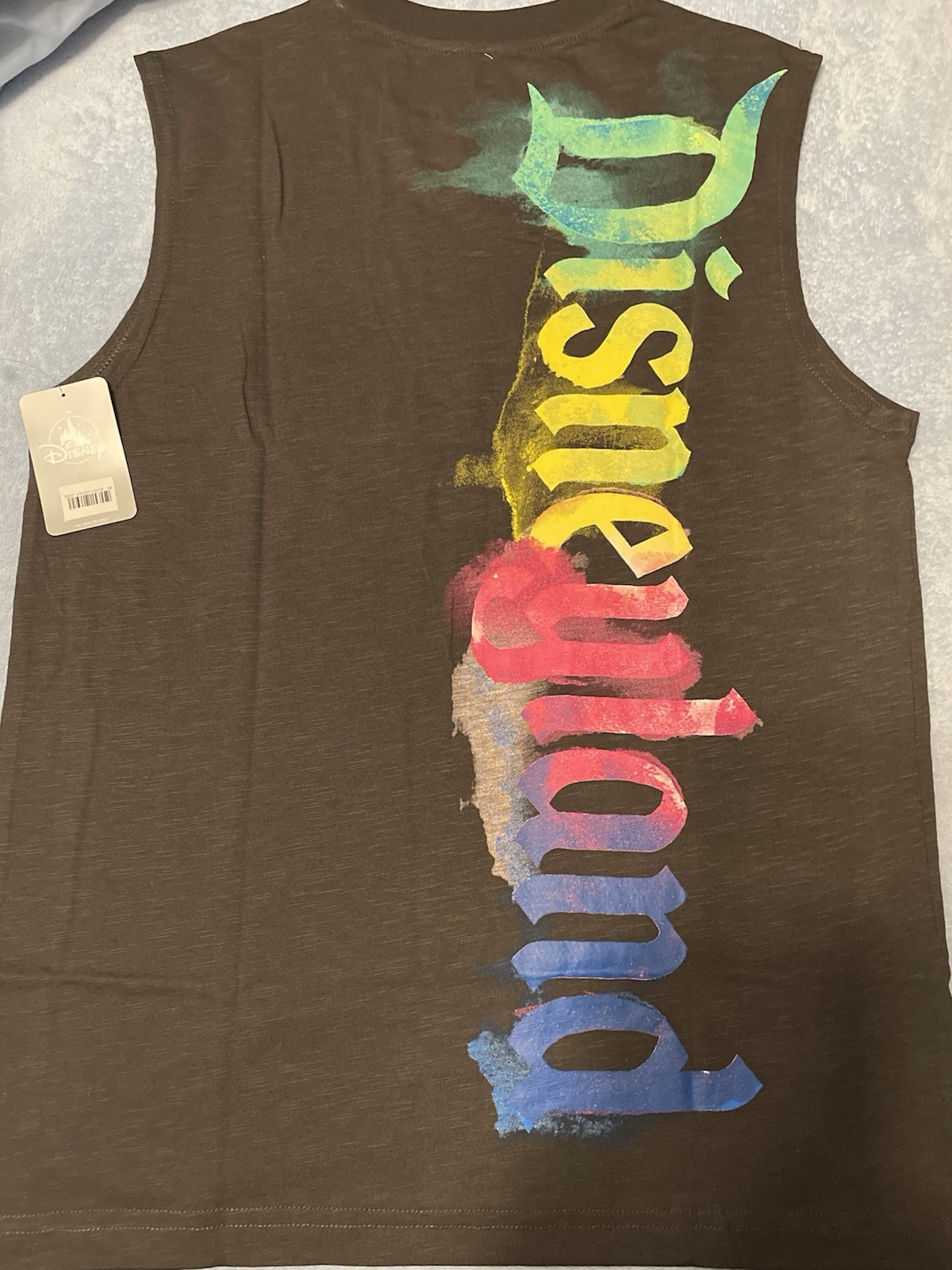DISNEYLAND TIE DYE CASTLE GRAY ATHLETIC SLEEVELESS SHIRT TANK TOP MEDIUM NEW gallery