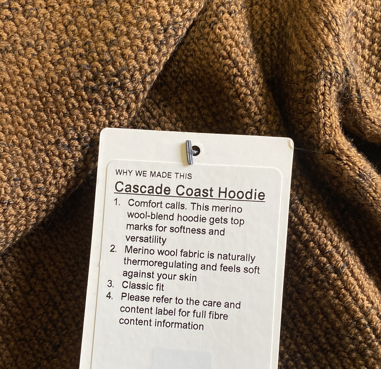 NWT Lululemon Cascade Coast Hoodie SZ M COPB/BLK Copper Brown/Black gallery