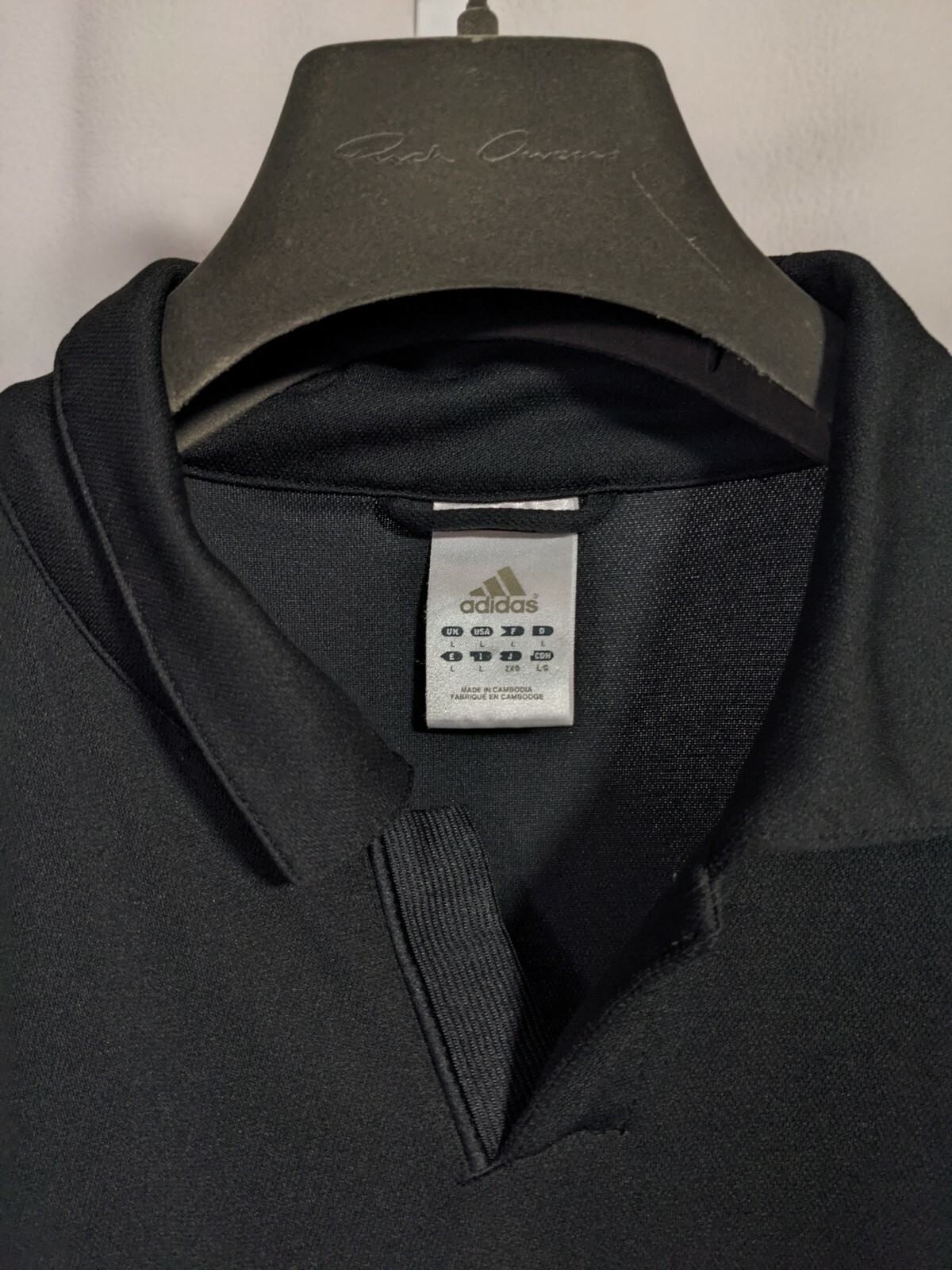 Adidas ClimaLite Black Polo Shirt Jay Williams Basketball School Duke ESPN L NBA gallery