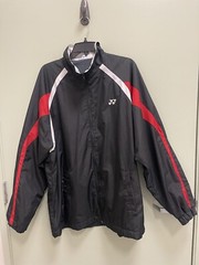 Yonex Red White Black Vented Jacket Large L Zip Badminton Racquet Shuttlecock