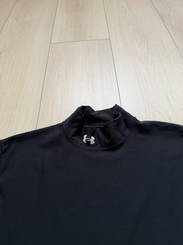Under Armour Men's Long Sleeve Mock Neck Compression Black XL Stretch T-Shirt gallery