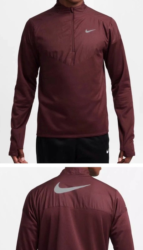 Medium Nike Sphere Element Men's Therma-FIT Water-Repellent 1/2-Zip Running Top gallery