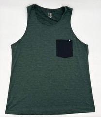 Born Primative Shirt Mens 2XL Green Tank Sleeveless Pocket Active Workout