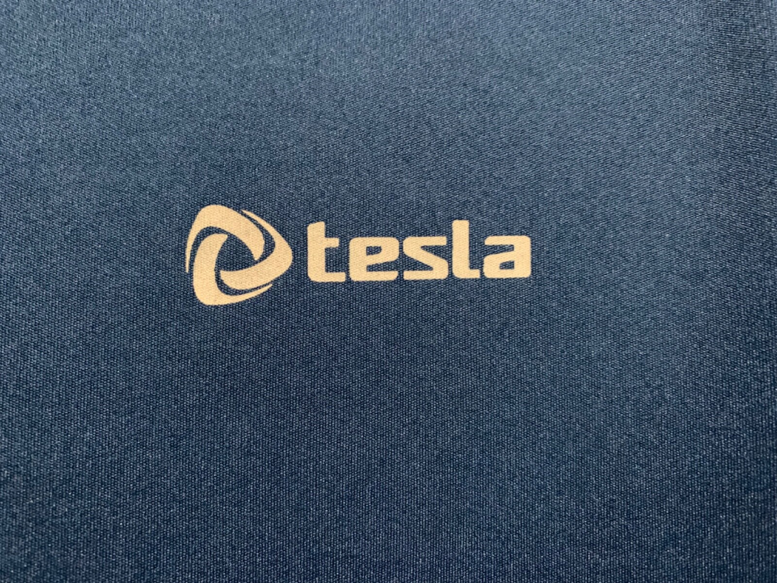 Tesla Shirt Mens Large Blue Short Sleeve Cycling Running HyperDri Performance gallery