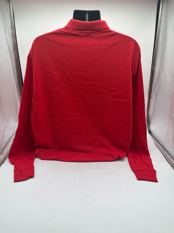 Jerzees Mens Spotshield Long Sleeve Jersey Polo Shirt 437ML True Red Size 2XL gallery