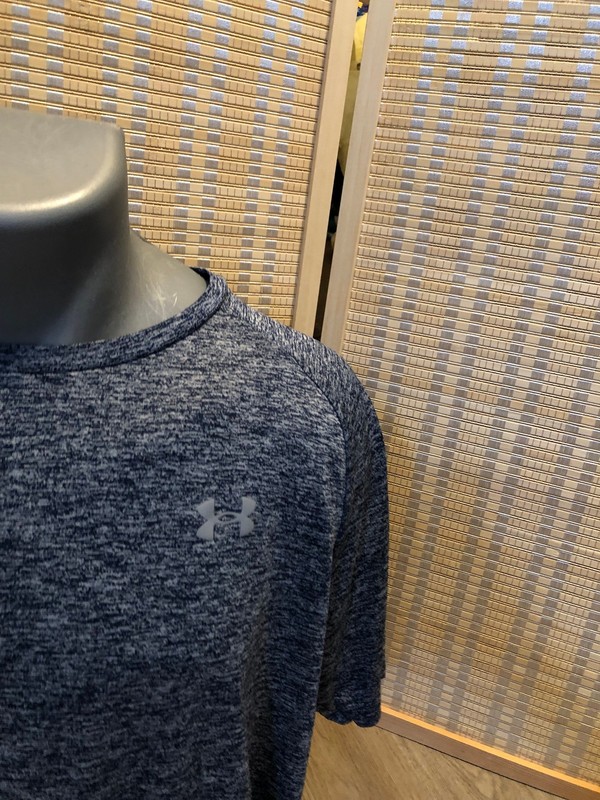 Under Armour Athletic Sportswear SS Men's Shirt Blue Static Large L Tech Tee 704 gallery