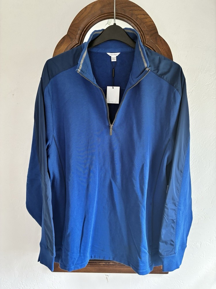 Calvin Klein Men's Performance, Quarter Zip, XXL Blue NWT